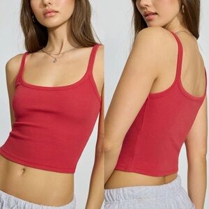 Ribbed Scoop Cami Top